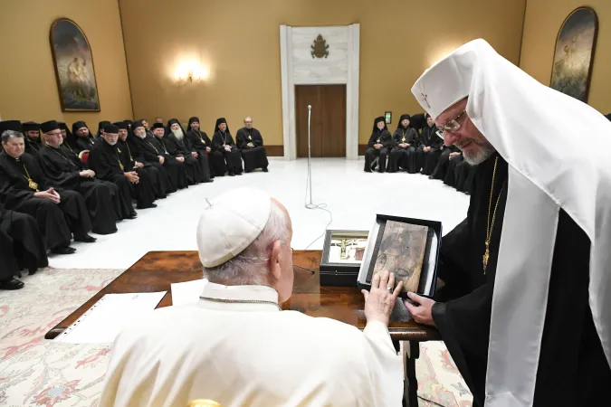 Papa Francesco, Sinodo Greco Cattolico Ucraino | Papa Francesco, Sua Beatitudine Shevchuk e il Sinodo della Chiesa Greco Cattolica Ucraina durante l'udienza del 6 settembre 2023 | Vatican Media / ACI Group