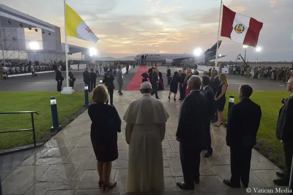 Cerimonia di Congedo di Papa Francesco dal Perù, aeroporto di Lima, 21 gennaio 2018 / Vatican Media / ACI Group