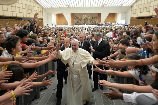 Papa Francesco incontra i Giovani Cavalieri  / L'Osservatore Romano / ACI Group 