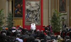 Papa Francesco durante l'incontro con il corpo diplomatico, 9 gennaio 2025 / Vatican Media / ACI Group