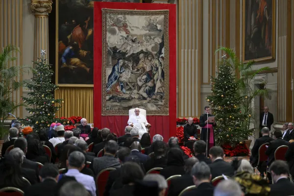 Papa Francesco durante l'incontro con il corpo diplomatico, 9 gennaio 2025 / Vatican Media / ACI Group