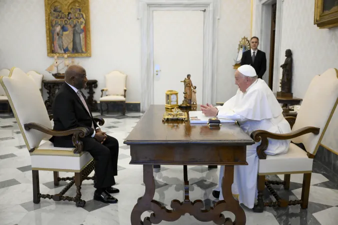 Il Presidente della Repubblica di Liberia, Joseph Nyuma Boakai Sr | Il Presidente della Repubblica di Liberia, Joseph Nyuma Boakai Sr | Credit Vatican Media