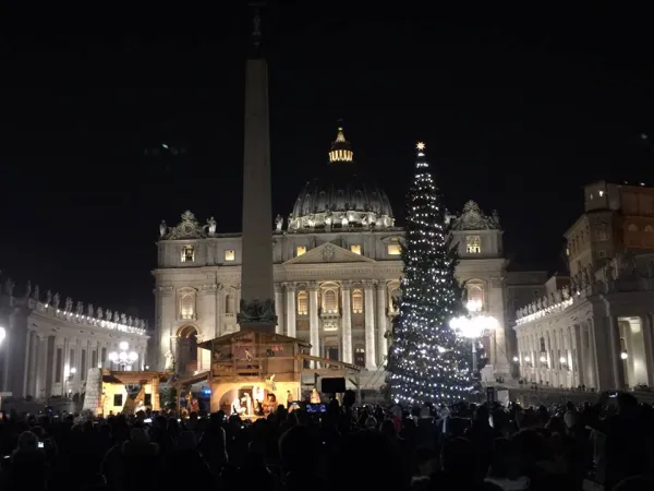 Albero di Natale e Presepe | Albero di Natale e Presepe in piazza San Pietro | Alan Holdren / CNA 