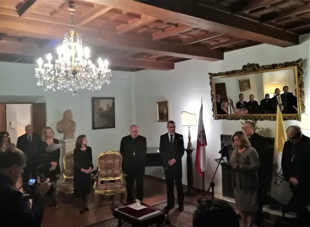 La reliquie di Giovanni Paolo II alla GMG 2019 | La cerimonia di dono delle reliquie di San Giovanni Paolo II, Ambasciata di Polonia presso la Santa Sede, 17 novembre 2017 | WR / ACI Stampa