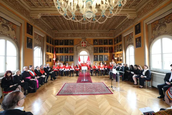 Il Gran Maestro dell'Ordine di Malta fra' John Dunlap saluta il corpo diplomatico accreditato presso lo SMOM, Villa Magistrale, 10 gennaio 2025 / SMOM