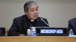 L'arcivescovo Bernardito Auza, osservatore permanente della Santa Sede presso le Nazioni Unite, durante uno dei "side event" organizzati dalla Santa Sede al Palazzo di Vetro / Holy See Mission