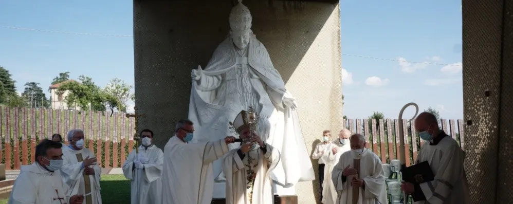 La preghiera del vescovo nell'anniversario della morte di Papa Giovanni  |  | Ecodibergamo.it/Yuri Colleoni