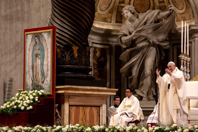 Papa Francesco durante la Messa per la Madonna di Guadalupe | Papa Francesco durante la Messa per la Madonna di Guadalupe | Daniel Ibánez ACI Stampa/EWTN