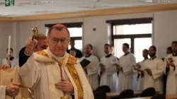 Rome, Italy - January 6, 2015: Cardinal Pietro Parolin, Vatican Secretary of State, blesses a new building at the North American College in Rome on Jan. 6, 2015. / Bohumil Petrick / Catholic News Agency