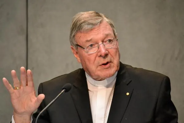 Il Cardinal George Pell in Sala Stampa vaticana / Daniel Ibáñez / CNA