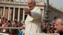 Papa Francesco, udienza generale, maggio 2015 / Daniel Ibañez / ACI Group