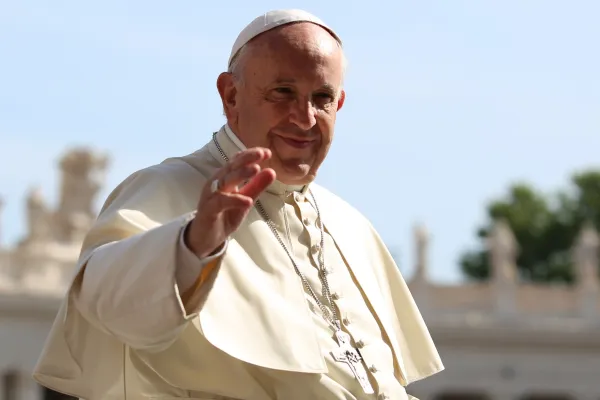 Papa Francesco durante una udienza generale  / Daniel Ibanez / ACI Group