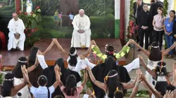 Papa Francesco incontra i popoli indigeni durante il suo viaggio in Cile di gennaio 2018 / Vatican Media / ACI Group