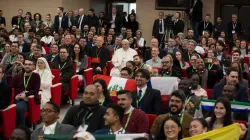 Papa Francesco all'incontro pre-sinodale dei giovani, Pontificio Collegio Internazionale Maria Mater Ecclesiae, 19 marzo 2018 / Daniel Ibanez / ACI Group 