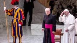 Papa Francesco durante una udienza generale in Aula Paolo VI / Daniel Ibanez  / ACI Group