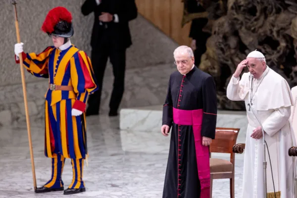 Papa Francesco durante una udienza generale in Aula Paolo VI / Daniel Ibanez  / ACI Group