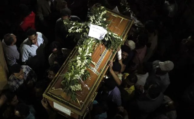 Una suggestiva foto di un funerale copto |  | pd