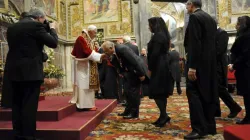 Benedetto XVI al termine di una udienza al Corpo Diplomatico accreditato presso la Santa Sede
 / Vatican News da blograffaella