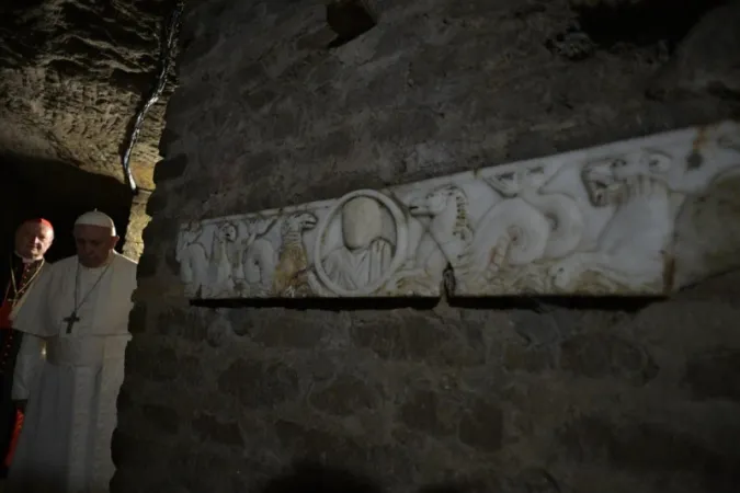 Il Papa nella catacomba di Priscilla |  | Vatican Media