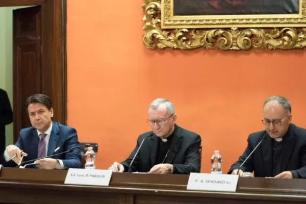 Il cardinale Parolin lo scorso 1 febbraio 2020 alla presentazione dei volumi della Civiltà Cattolica / Vatican News 