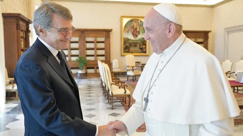 Il Papa con David Sassoli |  | Vatican Media 