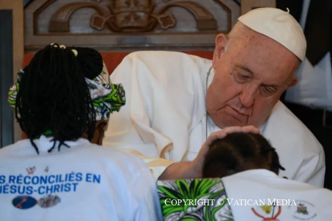 Il Papa presso la Nunziatura Apostolica di Kinshasa |  | Vatican Media /ACI Group