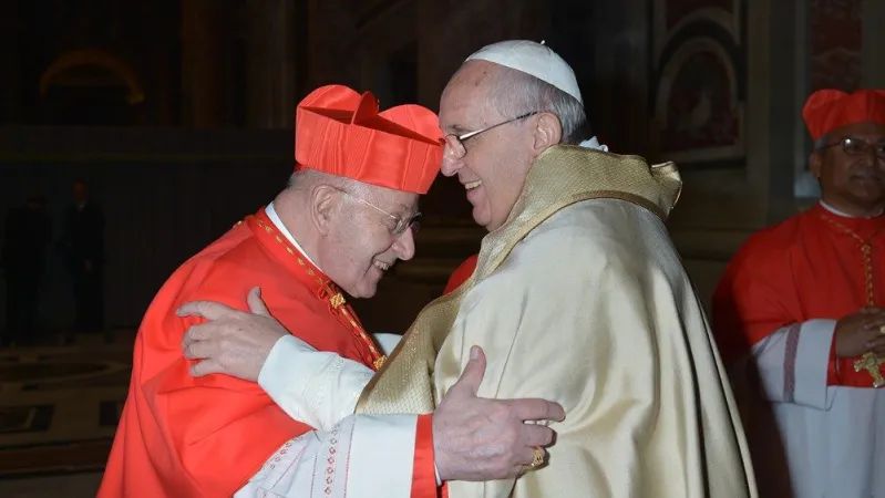 Il cardinale Karl-Josef Rauber  con Papa Francesco |  | Vatican Media / ACI Group