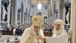 Papa Tawadros II durante la Divina Liturgia in San Giovanni in Laterano, 14 maggio 2023 / DPUC