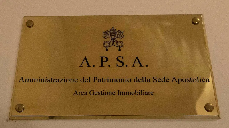 APSA | La targa dell'APSA all'ingresso della sede dell'Amministrazione del Patrimonio della Sede Apostolica | Vatican News