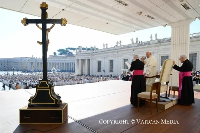 Papa Francesco durante un'udienza generale |  | Vatican Media / ACI group