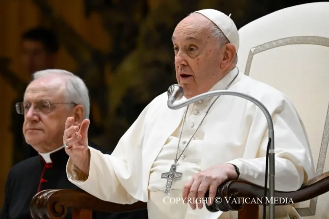 Papa Francesco durante un'udienza generale |  | Vatican Media / ACI group