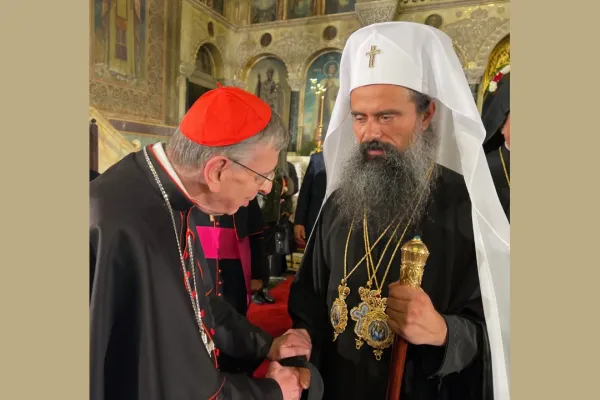 Il Cardinale Koch con il Patriarca Daniil dopo la Divina Liturgia dell'1 luglio, Sofia, Bulgaria / DPUC