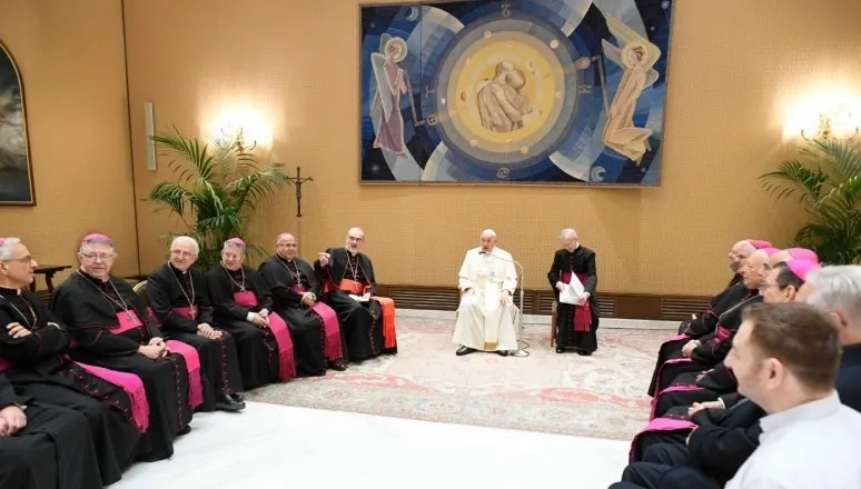 L'incontro di stamane nell'auletta Paolo VI | L'incontro di stamane nell'auletta Paolo VI | Credit Vatican Media