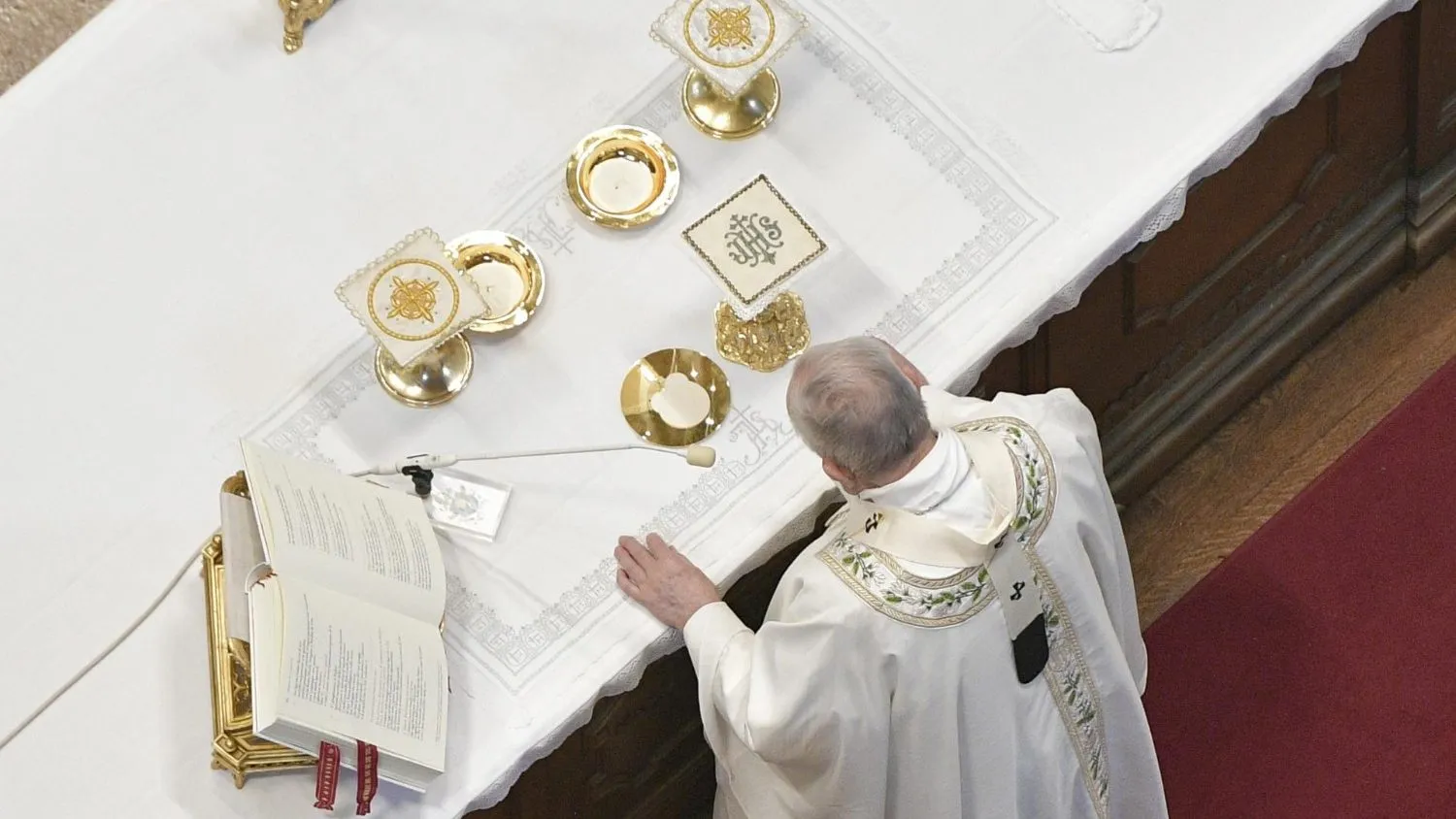 Papa Francesco durante la Celebrazione eucaristica