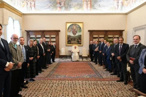 I membri del Centro in udienza da Papa Francesco / Credit Vatican Media