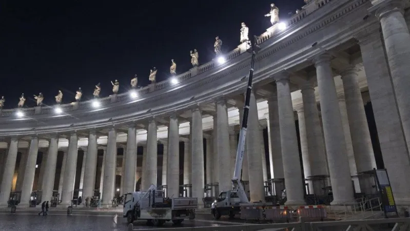 Il lavoro per le nuove luci a San Pietro |  | ACEA