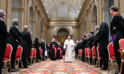 Papa Francesco in un passato incontro con i rappresentanti del Corpo Diplomatico / Vatican Media