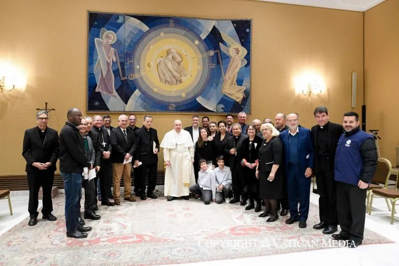 Il Papa durante l'incontro