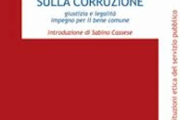 La copertina del libro "Dialogo sulla corruzione", dell'arcivescovo Pennisi e Sammartino / editoriale scientifica