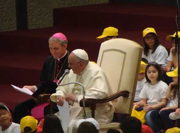 Papa Francesco con i bambini della Fabbrica della Pace |  | Marco Mancini - Aci Stampa