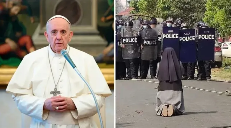 Papa Francesco durante una Udienza Generale e Suor Ann Un Thawng | Papa Francesco durante una Udienza Generale e Suor Ann Un Thawng | Vatican Media