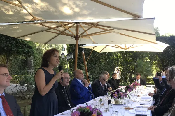 Un momento del pranzo degli ambasciatori europei con il Cardinale Pietro Parolin lo scorso 23 giugno / Twitter Ambasciata di Irlanda presso la Santa Sede 