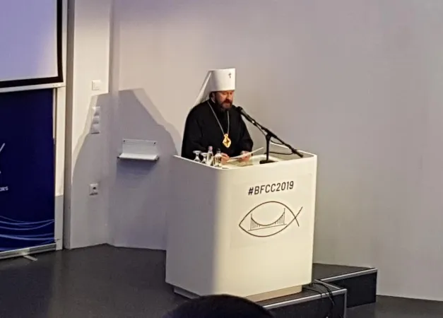 Metropolita Hilarion | Il Metropolita Hilarion durante il suo discorso alla conferenza Christianity Connects, Budapest, Ungheria, 6 settembre 2019  | da Twitter 