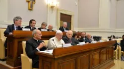 Papa Francesco durante un recente convegno alla Pontificia Accademia delle Scienze / Twitter @casinapioiv