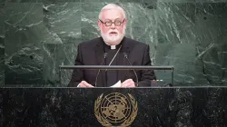 L'arcivescovo Gallagher durante un intervento alle Nazioni Unite / Holy See Mission