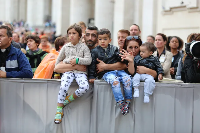 Una famiglia di pellegrini all'Udienza generale  |  | Daniel Ibanez/ CNA