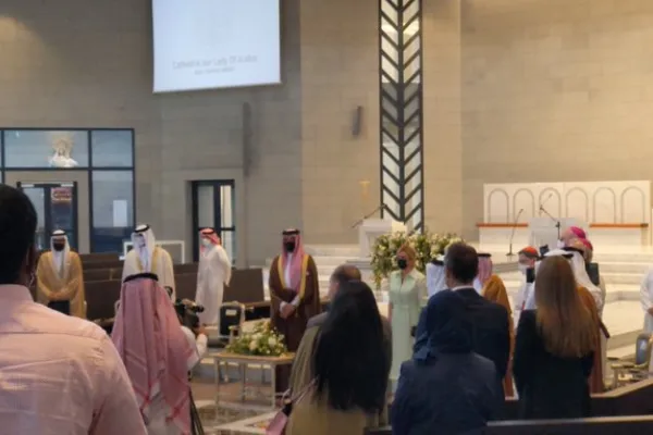 L'inaugurazione della cattedrale di Nostra Signora di Arabia in Bahrein il 10 dicembre 2021 / twitter AVOSAArabia