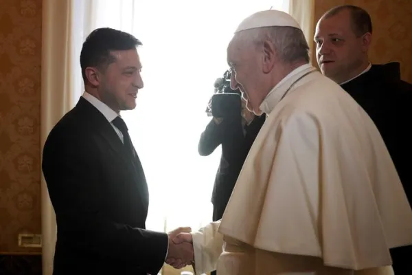 Papa Francesco incontra il presidente Zelensky, Palazzo Apostolico Vaticano, 8 febbraio 2020 / Vatican Media