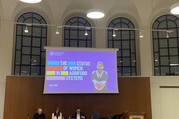 Un momento della giornata di studi su donne e sicurezza alimentare alla Pontificia Università Gregoriana, 22 maggio 2023 / HolySeeFAO