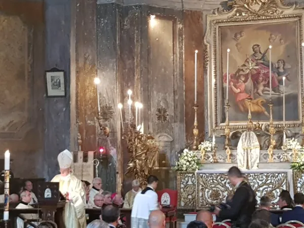 Monsignor George Ganswein celebra la Messa per Sant'Anna presso Santa Caterina della Rota |  | AG; ACI Stampa